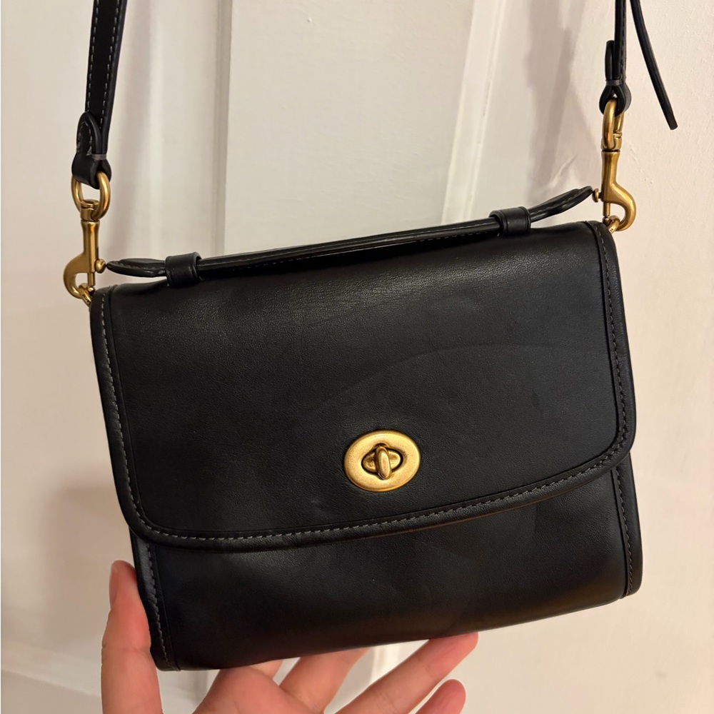 COACH Kip Turnlock Crossbody Bag in Black